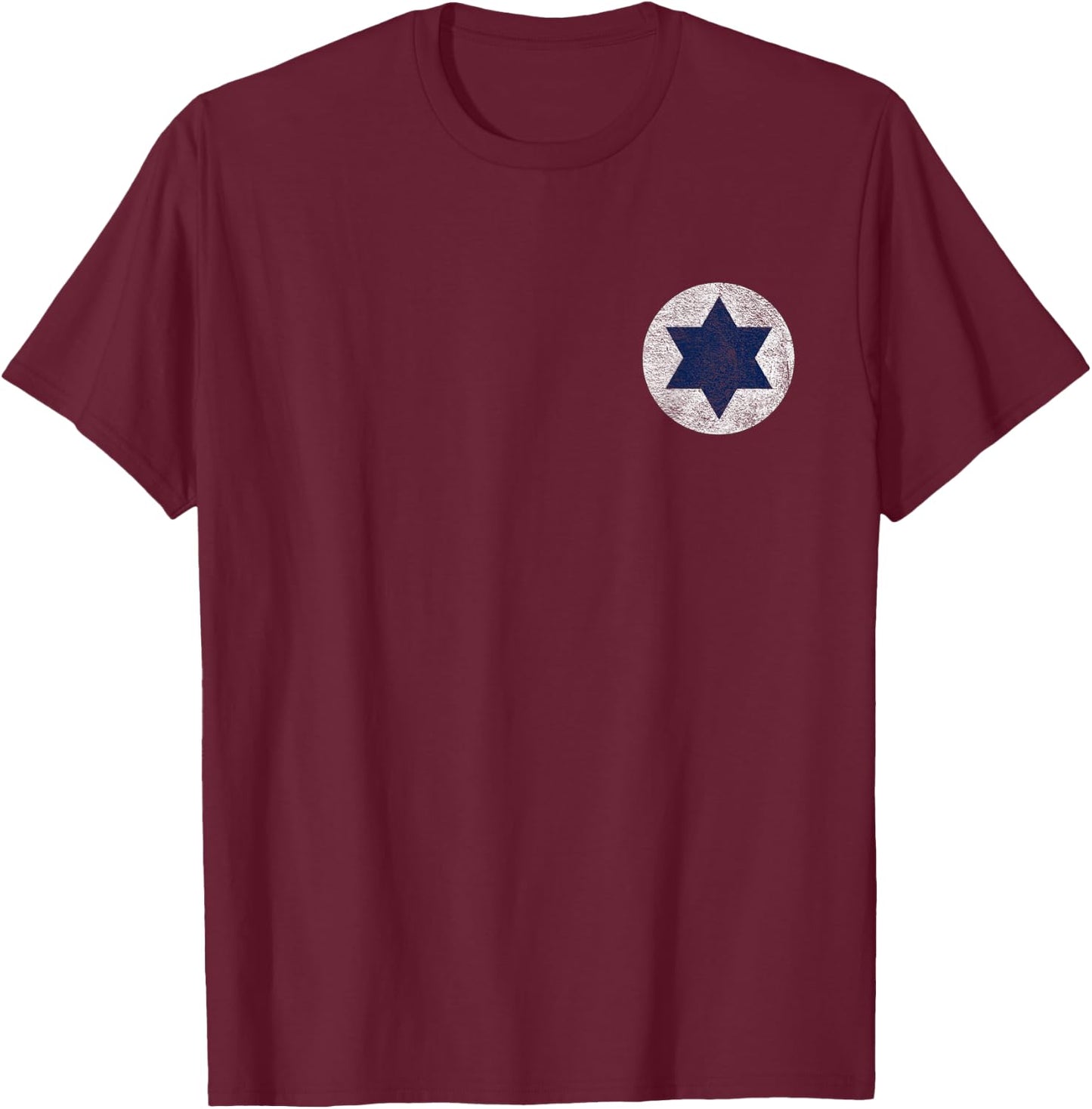 Israeli Air Force Israel Defense Roundel Flag Star of David T-Shirt - T-Shirt | Maroon