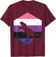 Genderfluid Flag Dinosaur T-Shirt - T-Shirt | Maroon