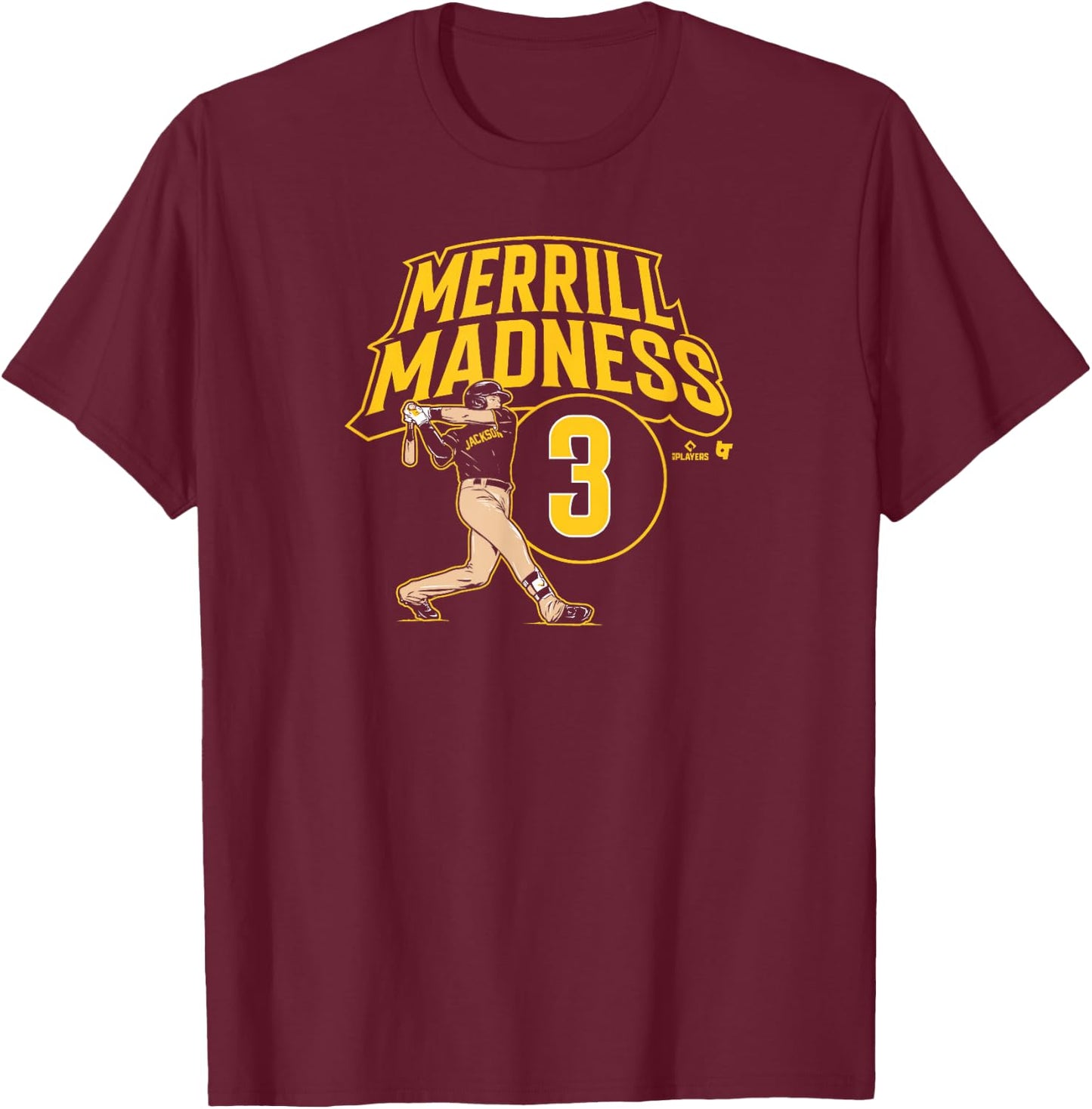 Jackson Merrill - Merrill Madness - San Diego Baseball T-Shirt - T-Shirt | Maroon