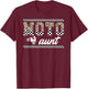 Moto Aunt Leopard Motocross Aunt Of A Motocross Rider Auntie T-Shirt - T-Shirt | Maroon