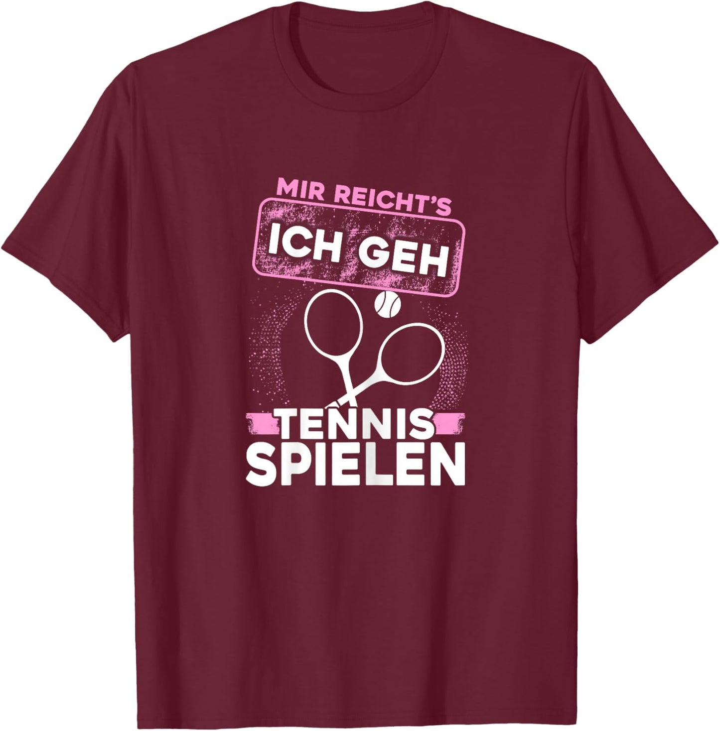 Women's Tennis Racket Tennis Ball Women Tennis Girls , black T-Shirt - T-Shirt | Maroon