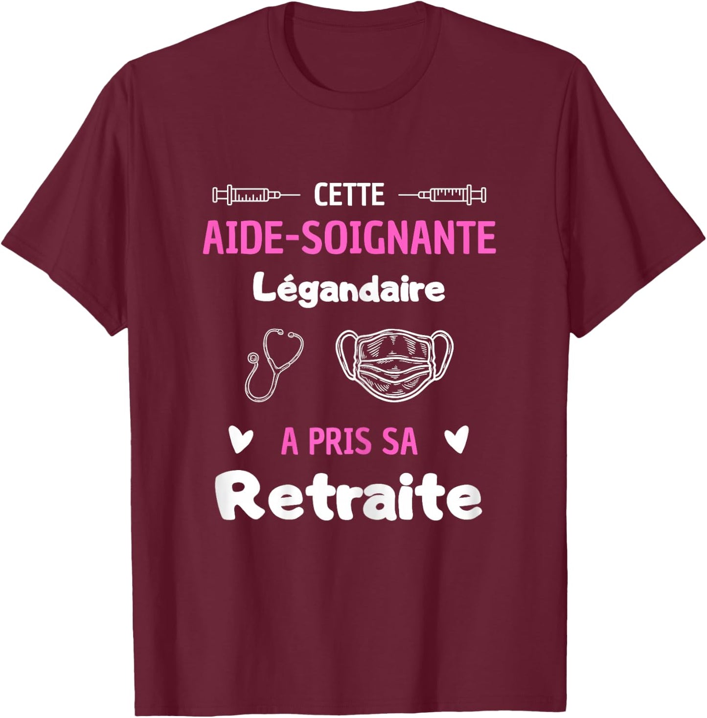Retirement Caregiver Gift Retirement Caregiver , Black T-Shirt - T-Shirt | Maroon