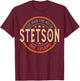 Stetson The Man The Myth The Legend Vintage Custom , Black, S T-Shirt - T-Shirt | Maroon