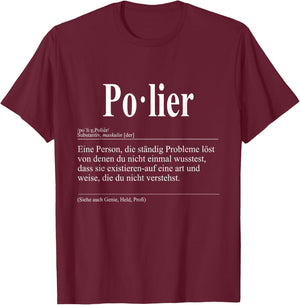 Funny professional definition polishing , black T-Shirt - T-Shirt | Maroon
