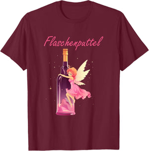 Funny Party Fairy Bottle Putty Party Fairy Alcohol Drinking , black T-Shirt - T-Shirt | Maroon