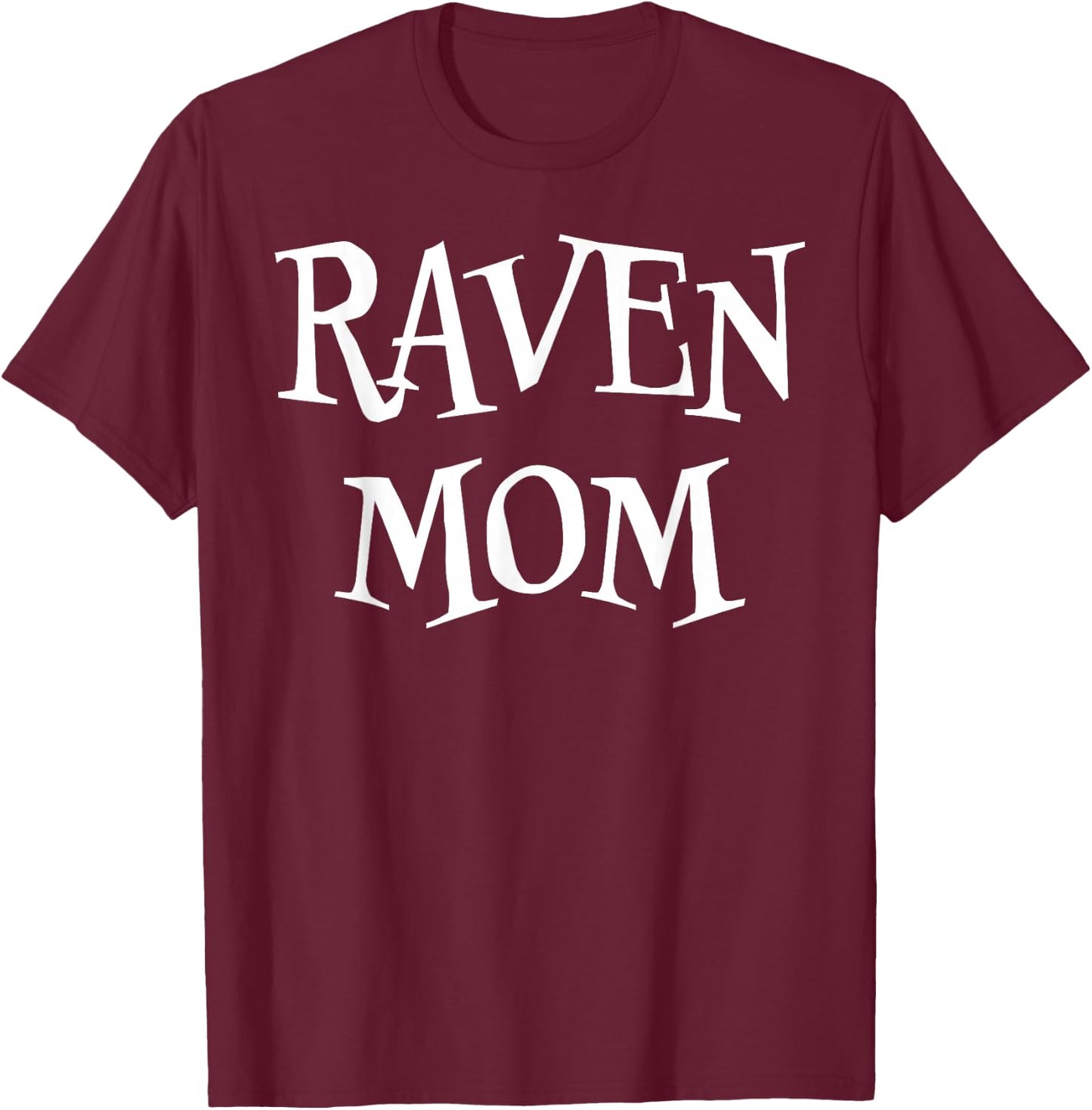 Raven mom Funny Cute Halloween Raven Lover Scary Spooky T-Shirt - T-Shirt | Maroon