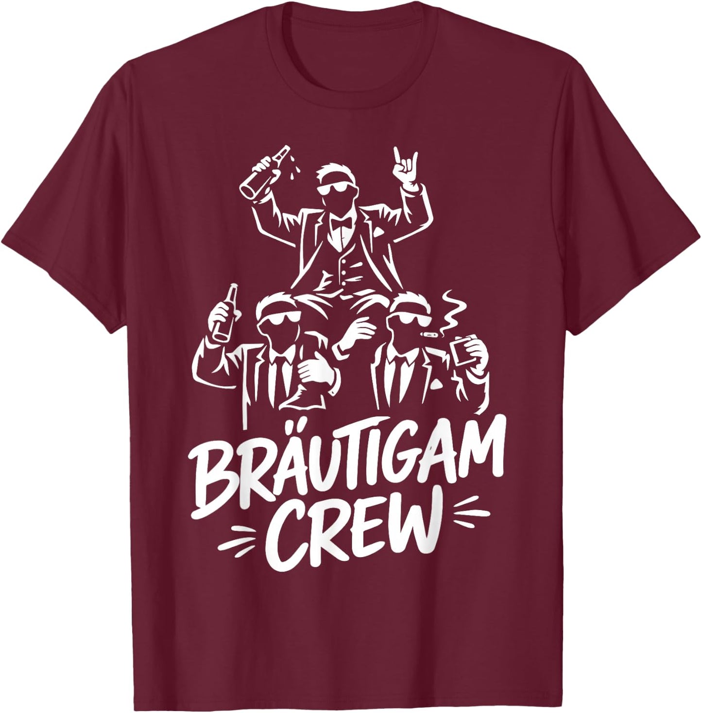 JGA Männer Junggesellenabschied Poltern Herren JGA T-Shirt - T-Shirt | Maroon