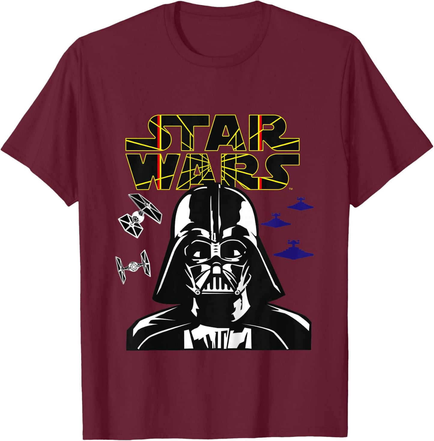 Children's Star Wars Darth Vader Comp Logo , black T-Shirt - T-Shirt | Maroon
