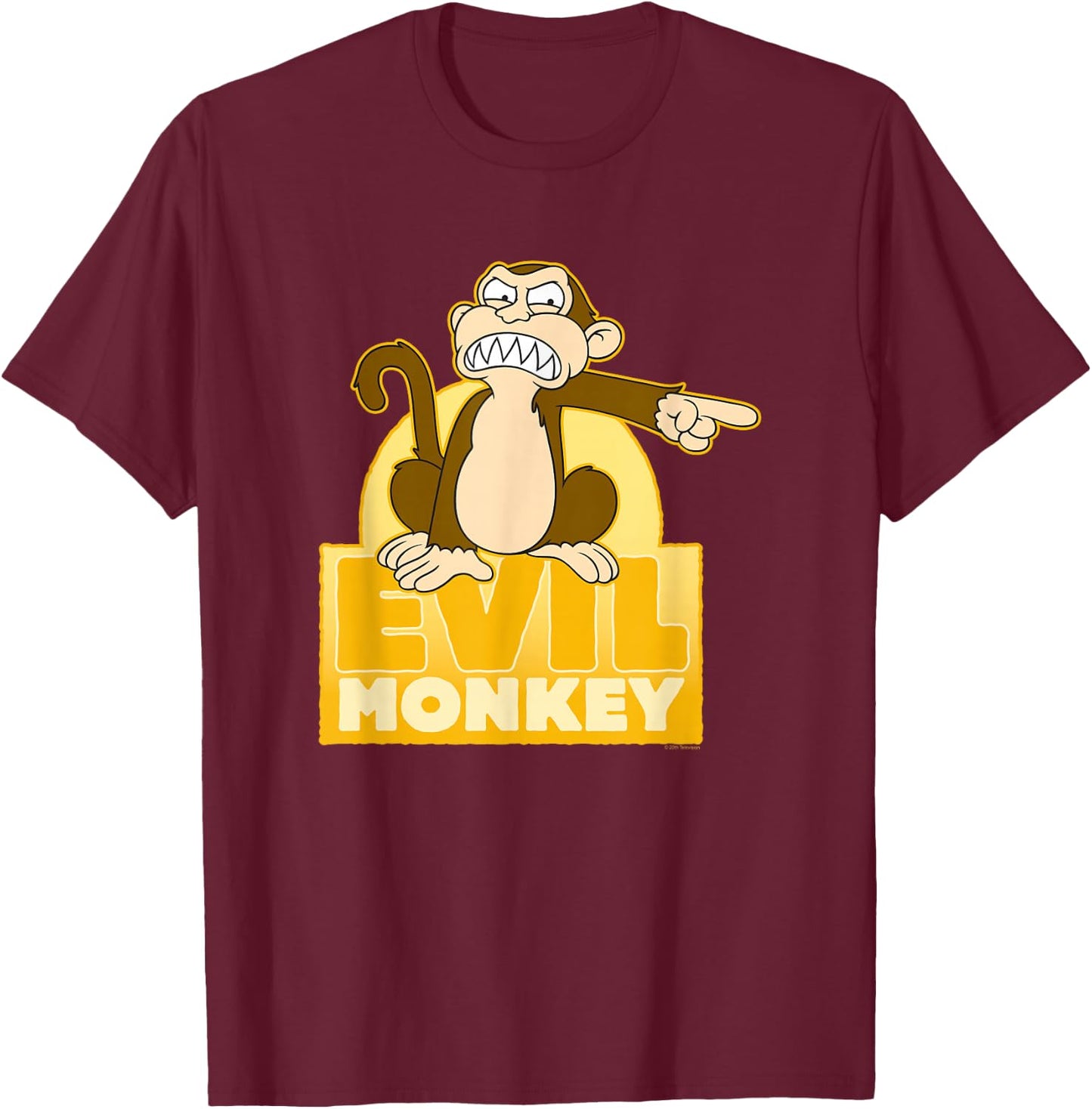 Family Guy Böser AFFE T-Shirt - T-Shirt | Maroon