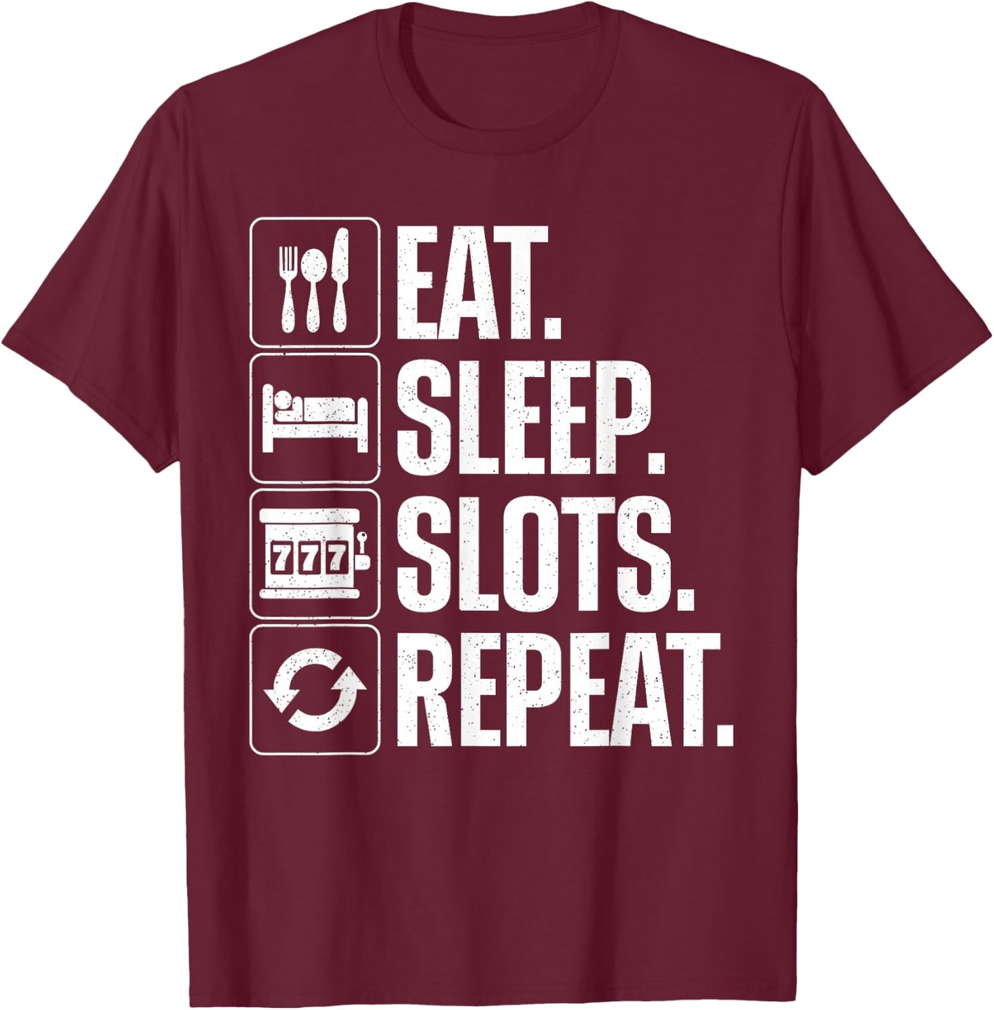 Slot Machine Art Women Gambling Casino Slot Machine T-Shirt - T-Shirt | Maroon