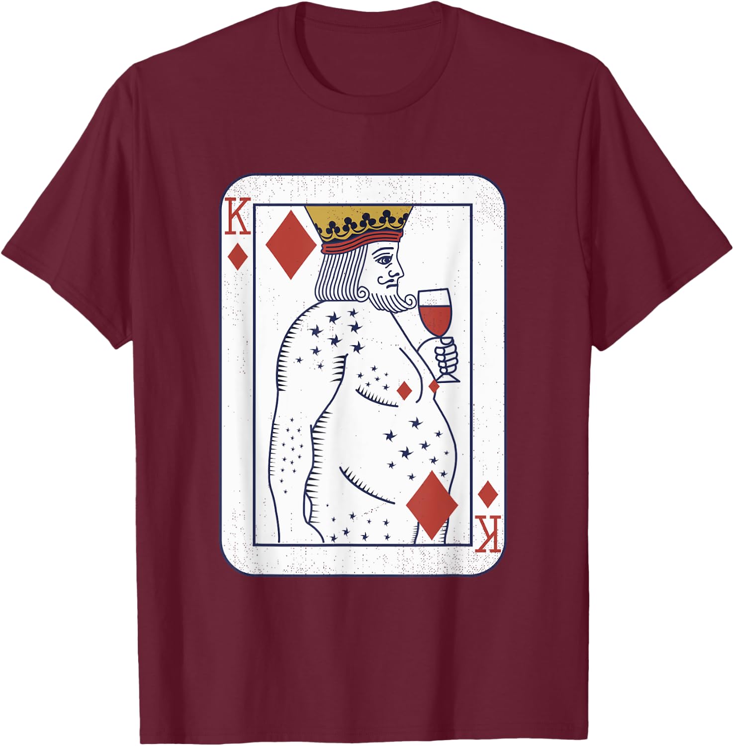 Check King Costume, Sommelier Outfit, Bartender , Black, S T-Shirt - T-Shirt | Maroon
