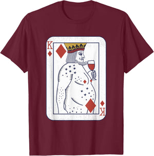 Check King Costume, Sommelier Outfit, Bartender , Black, S T-Shirt - T-Shirt | Maroon