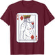 Check King Costume, Sommelier Outfit, Bartender , Black, S T-Shirt - T-Shirt | Maroon