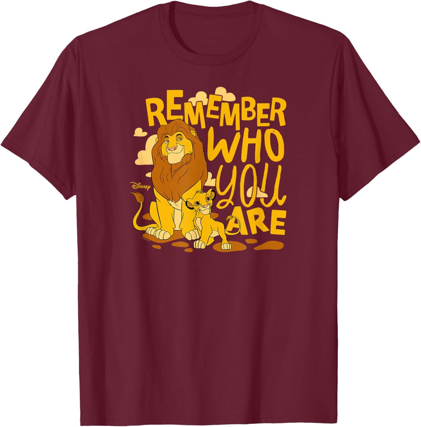 The Lion King - Mufasa and Simba Remember Who You Are T-Shirt - T-Shirt | Maroon