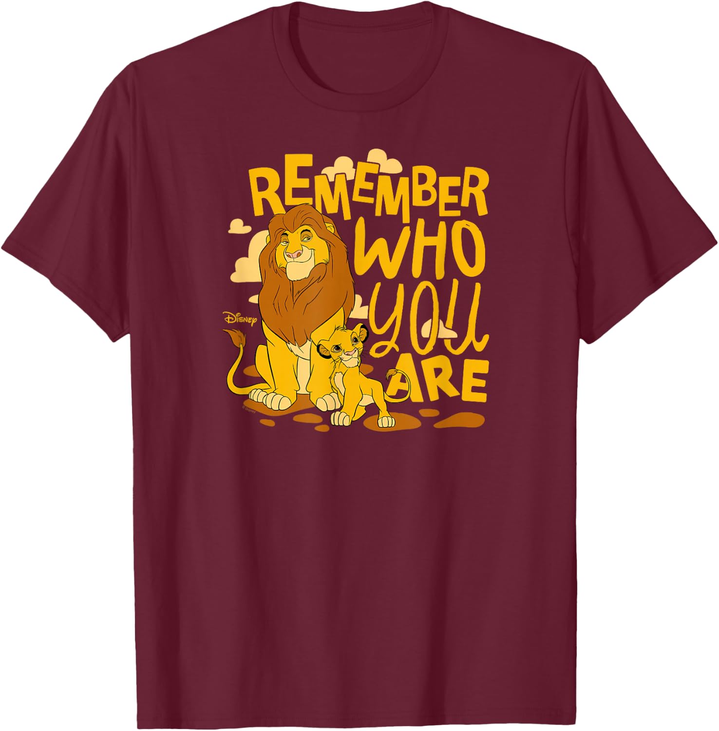 The Lion King - Mufasa and Simba Remember Who You Are T-Shirt - T-Shirt | Maroon