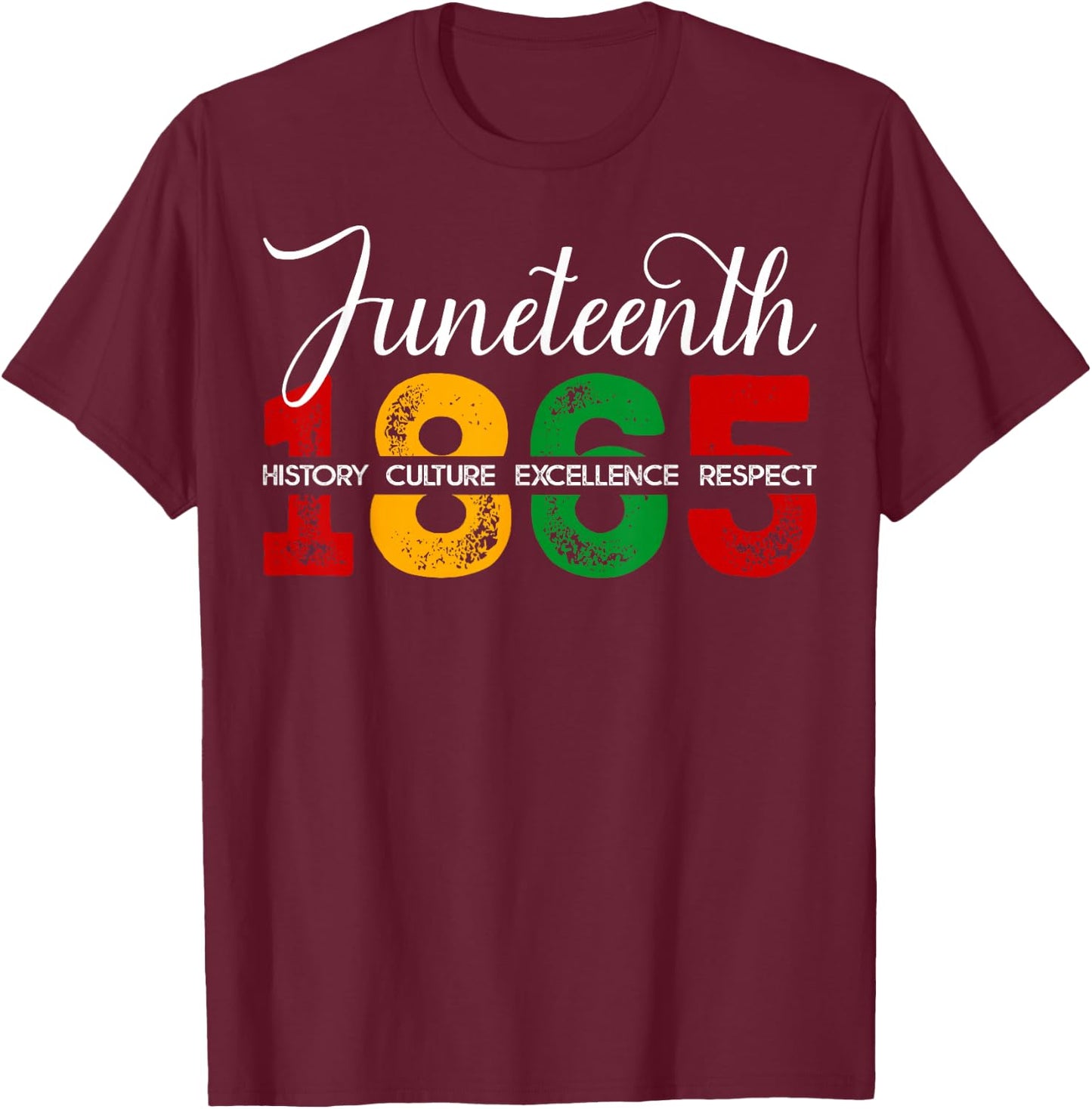 Juneteenth 1865 Independence Day Black History Afro Women T-Shirt - T-Shirt | Maroon