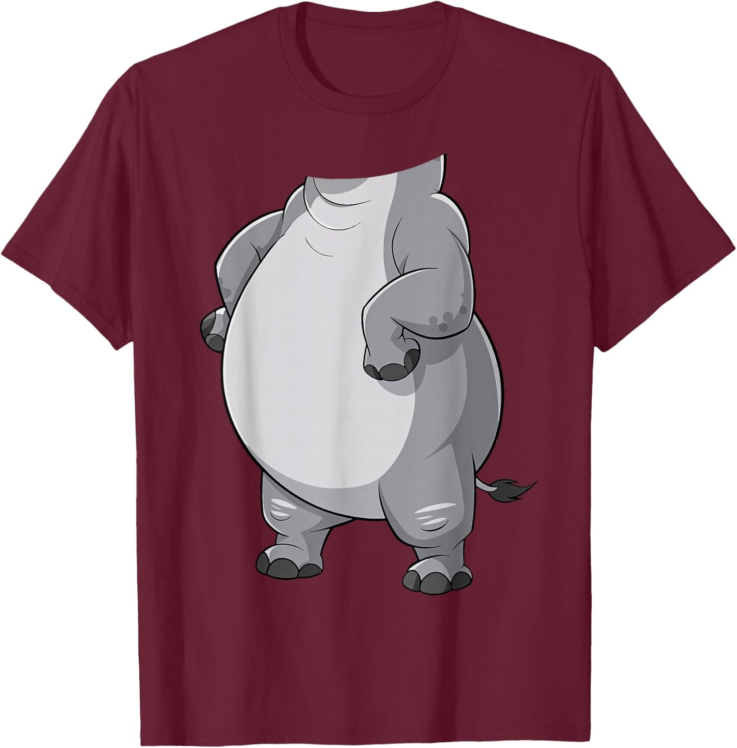 Hippo Shirt Adult Children Men Women Hippo Costume , gray T-Shirt - T-Shirt | Maroon