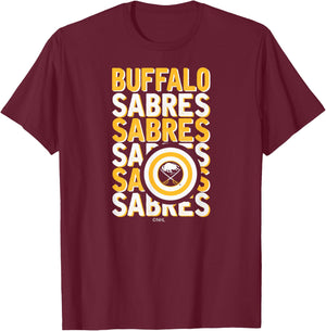 Buffalo Sabres Repeat Royal Officially Licensed T-Shirt - T-Shirt | Maroon