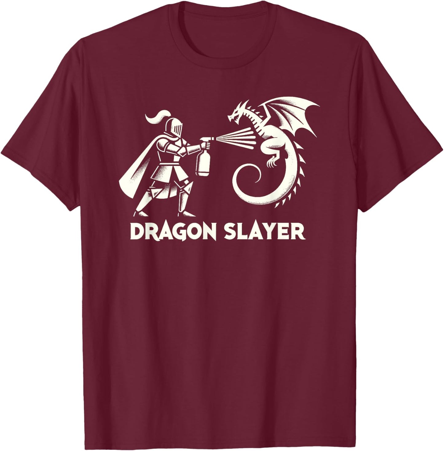 Dragon Slayer Knight Ren Faire LARP, Renaissance Festival T-Shirt - T-Shirt | Maroon
