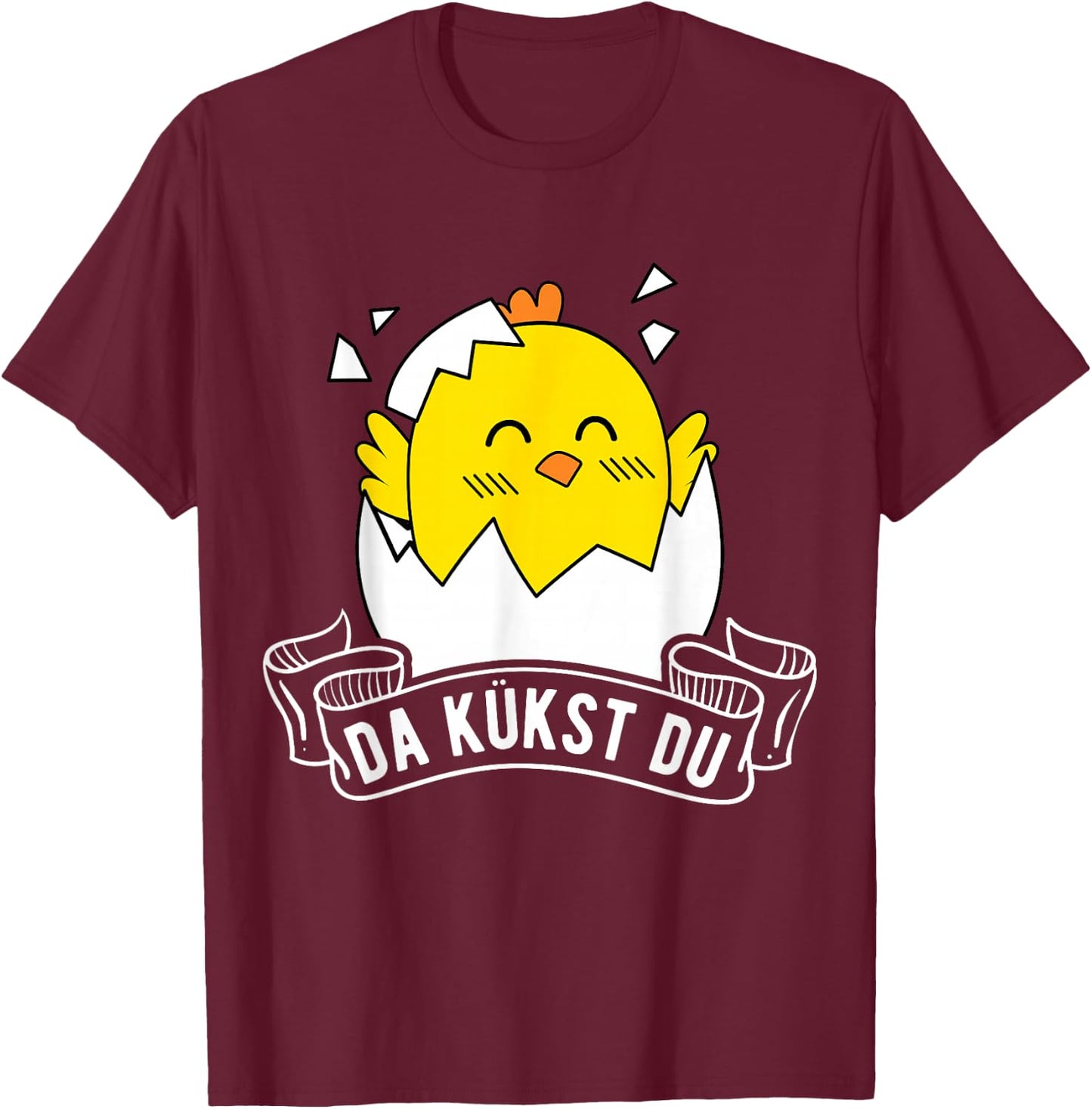 Da Kükst Du Küken Ostern Ostereier Kinder Huhn Geschenk T-Shirt - T-Shirt | Maroon