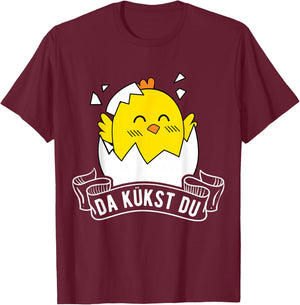 Da Kükst Du Küken Ostern Ostereier Kinder Huhn Geschenk T-Shirt - T-Shirt | Maroon
