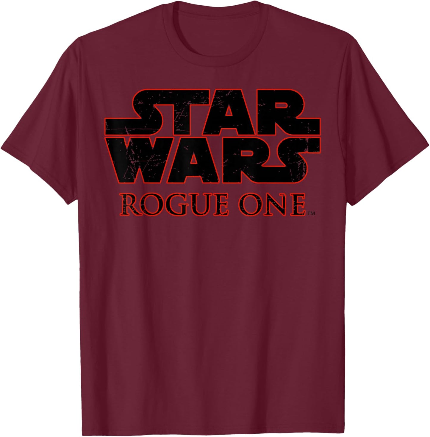Star Wars Rogue One Basic Logo T-Shirt - T-Shirt | Maroon