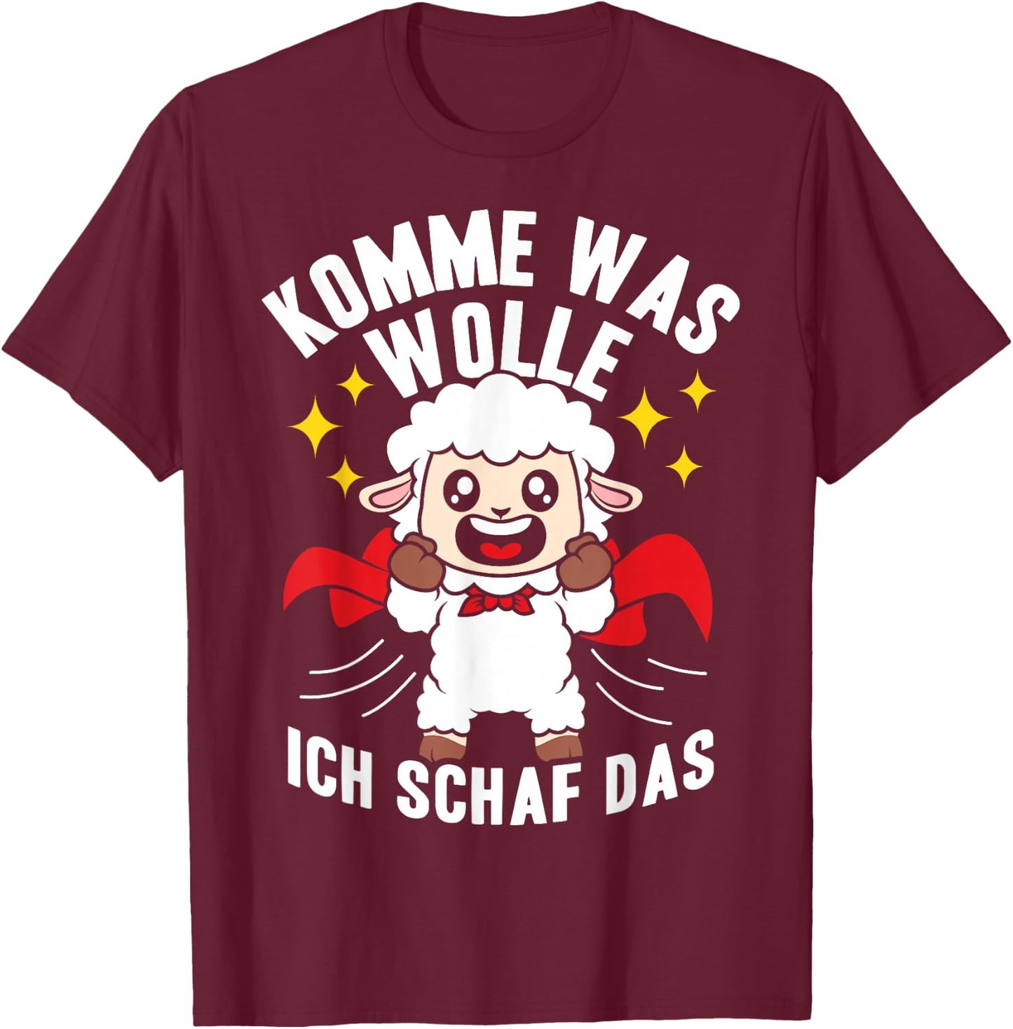 KOMME WAS WOLLE ICH Schaf DAS Funny saying sheep T-Shirt - T-Shirt | Maroon