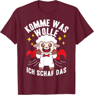 KOMME WAS WOLLE ICH Schaf DAS Funny saying sheep T-Shirt - T-Shirt | Maroon