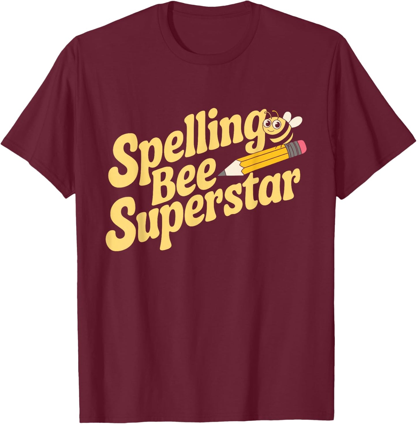 Spelling Bee Humour Spelling Champion Word Nerd Spelling T-Shirt - T-Shirt | Maroon