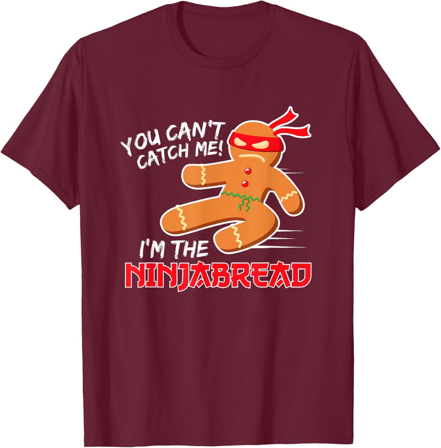 Ninjabread Man T-Shirt - T-Shirt | Maroon