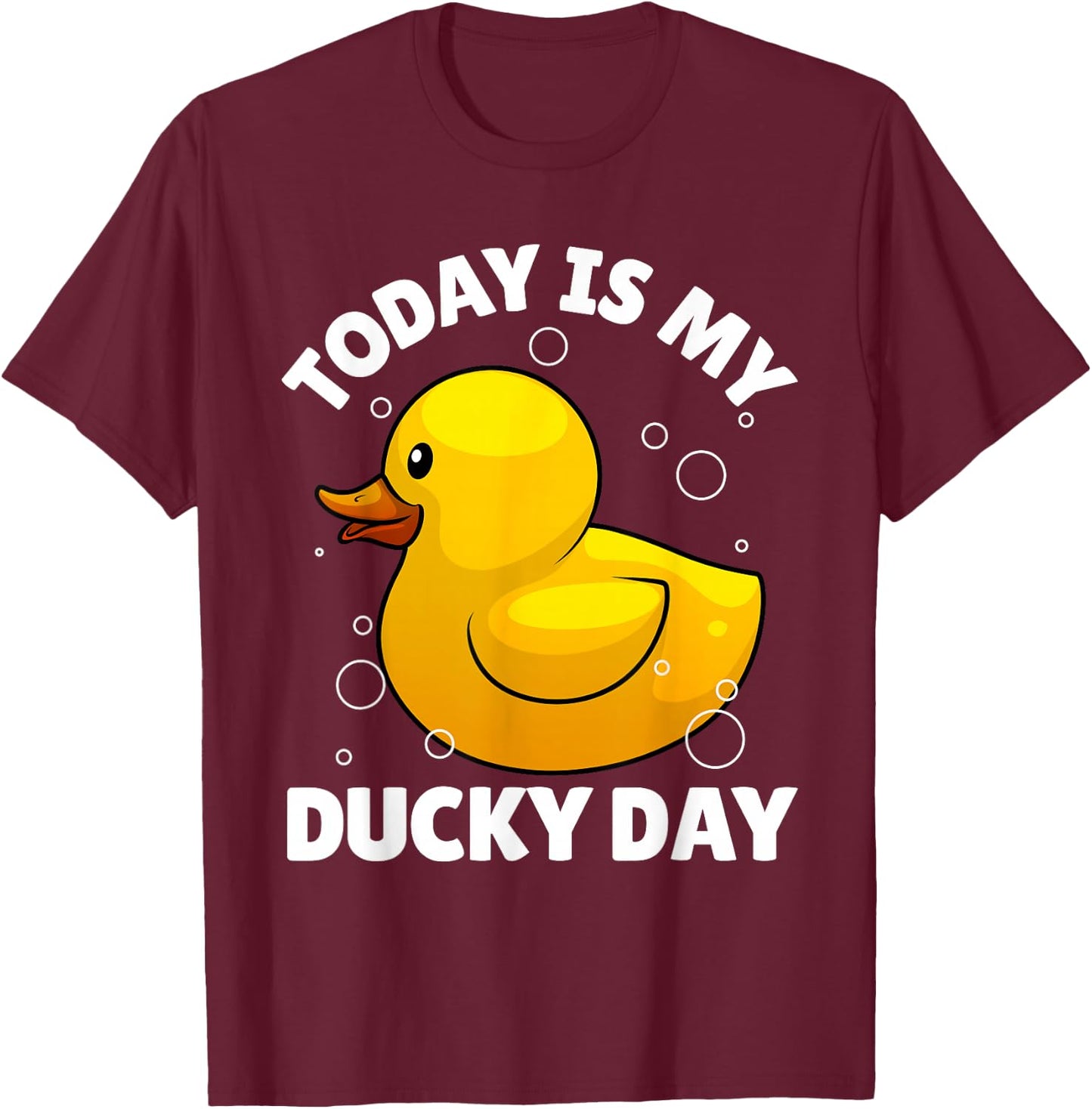 Rubber Duck Art Women Kids Rubber Ducky Duck Lover T-Shirt - T-Shirt | Maroon