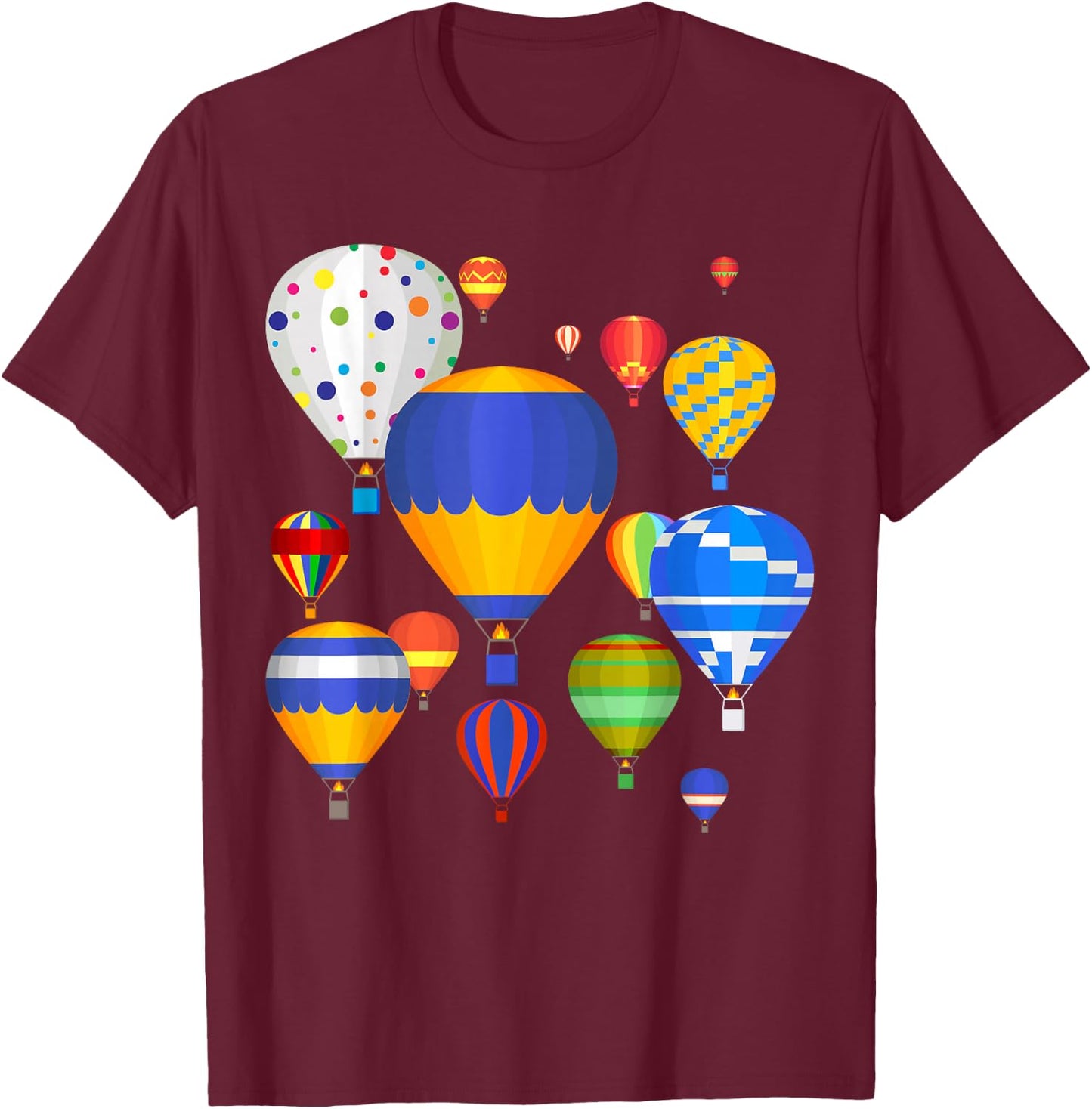 Funny Hot Air Balloon Festival Balloonist Fly Ballooning T-Shirt - T-Shirt | Maroon