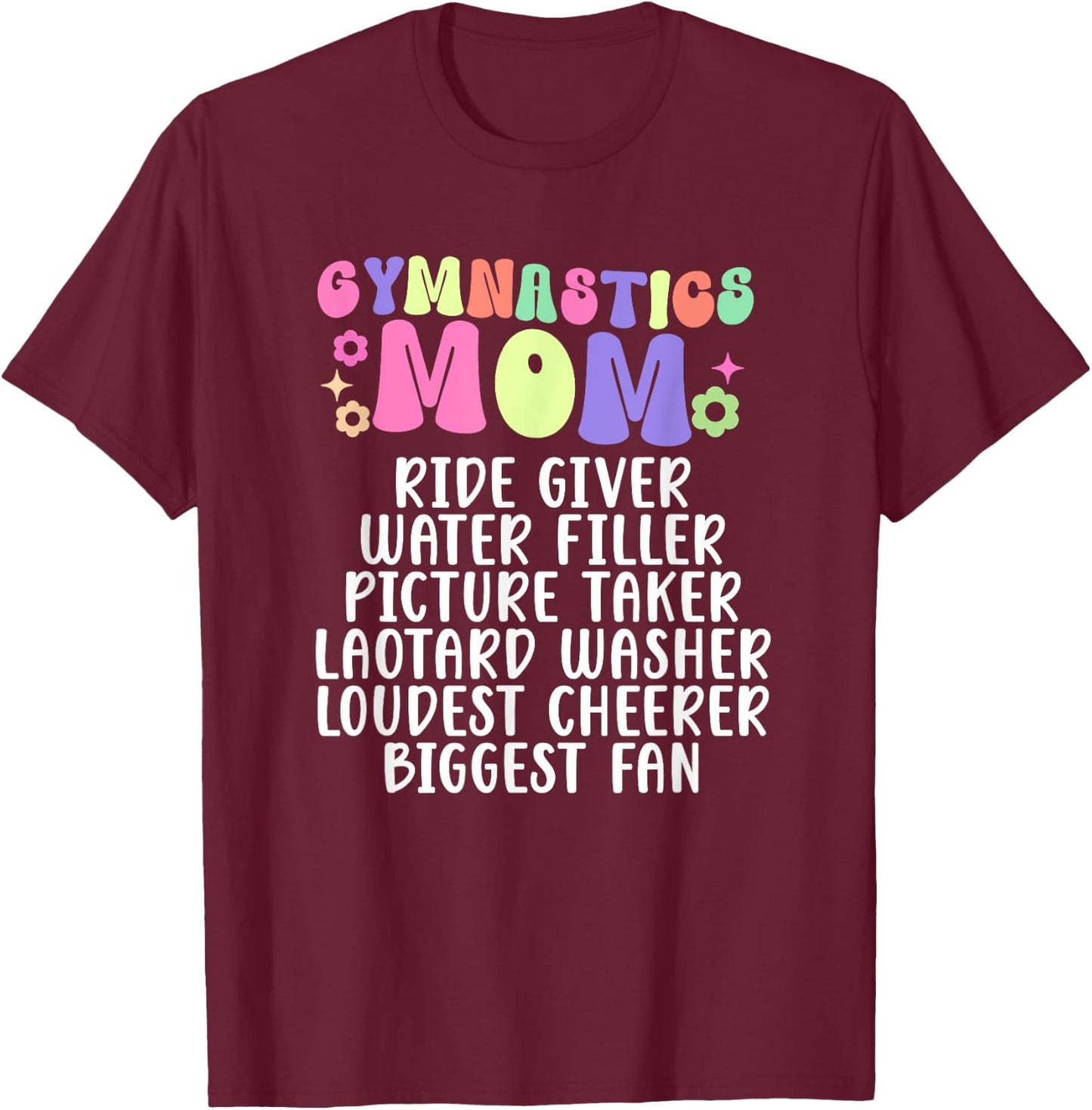 Gymnastics Mom Definition Mom Of A Gymnast Mother T-Shirt - T-Shirt | Maroon