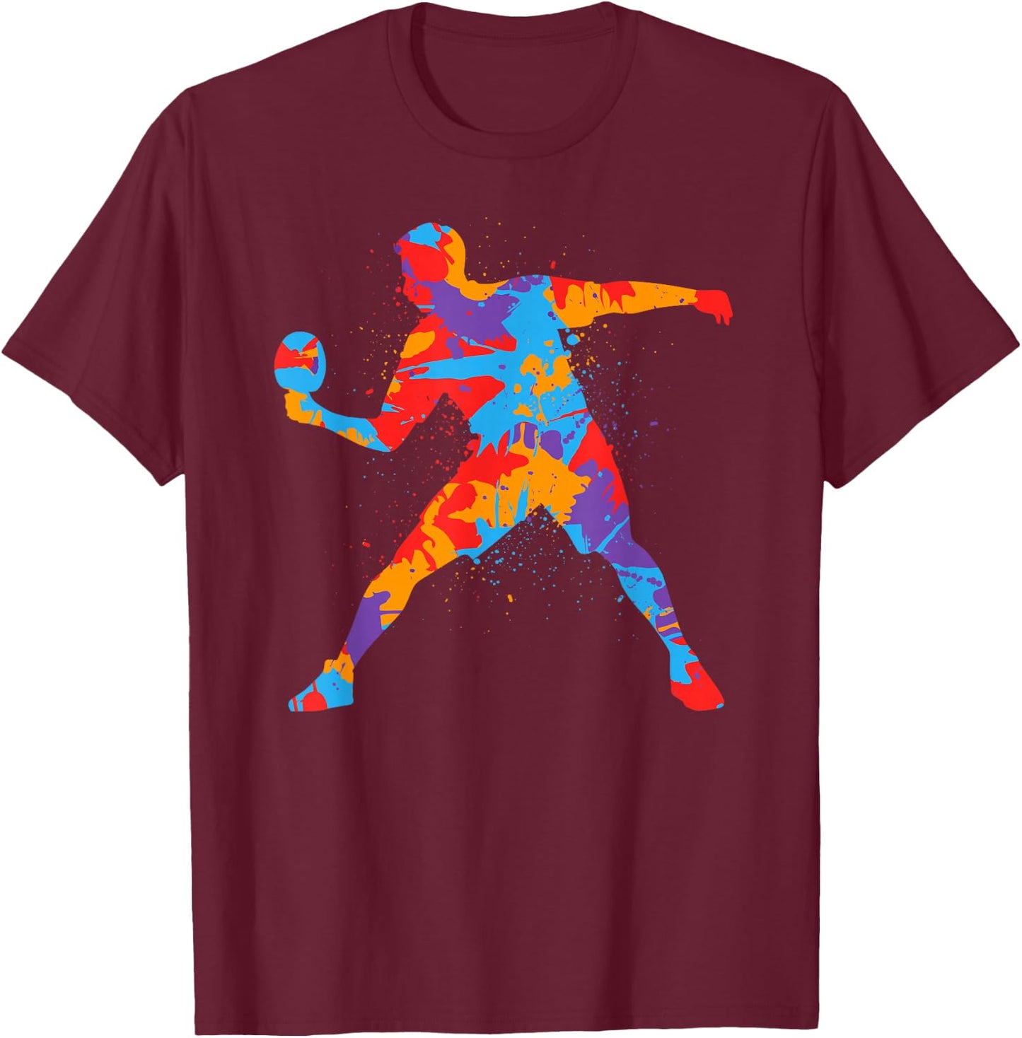 Table Tennis Player Colourful Children's Boys Table Tennis , black T-Shirt - T-Shirt | Maroon
