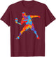 Table Tennis Player Colourful Children's Boys Table Tennis , black T-Shirt - T-Shirt | Maroon