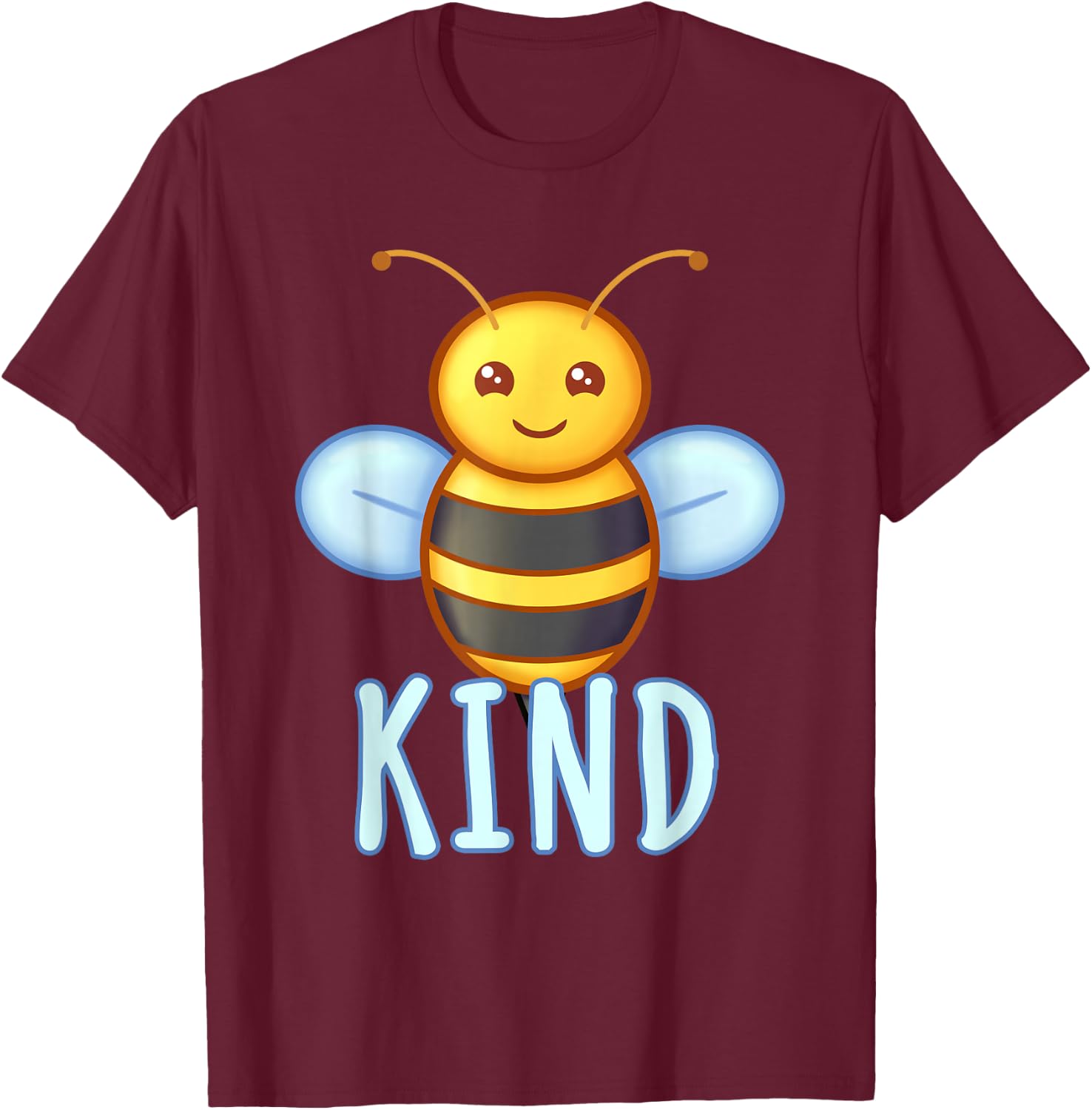 Bee Kind Cute Funny Bumblebee Graphic Women Inspirational T-Shirt - T-Shirt | Maroon