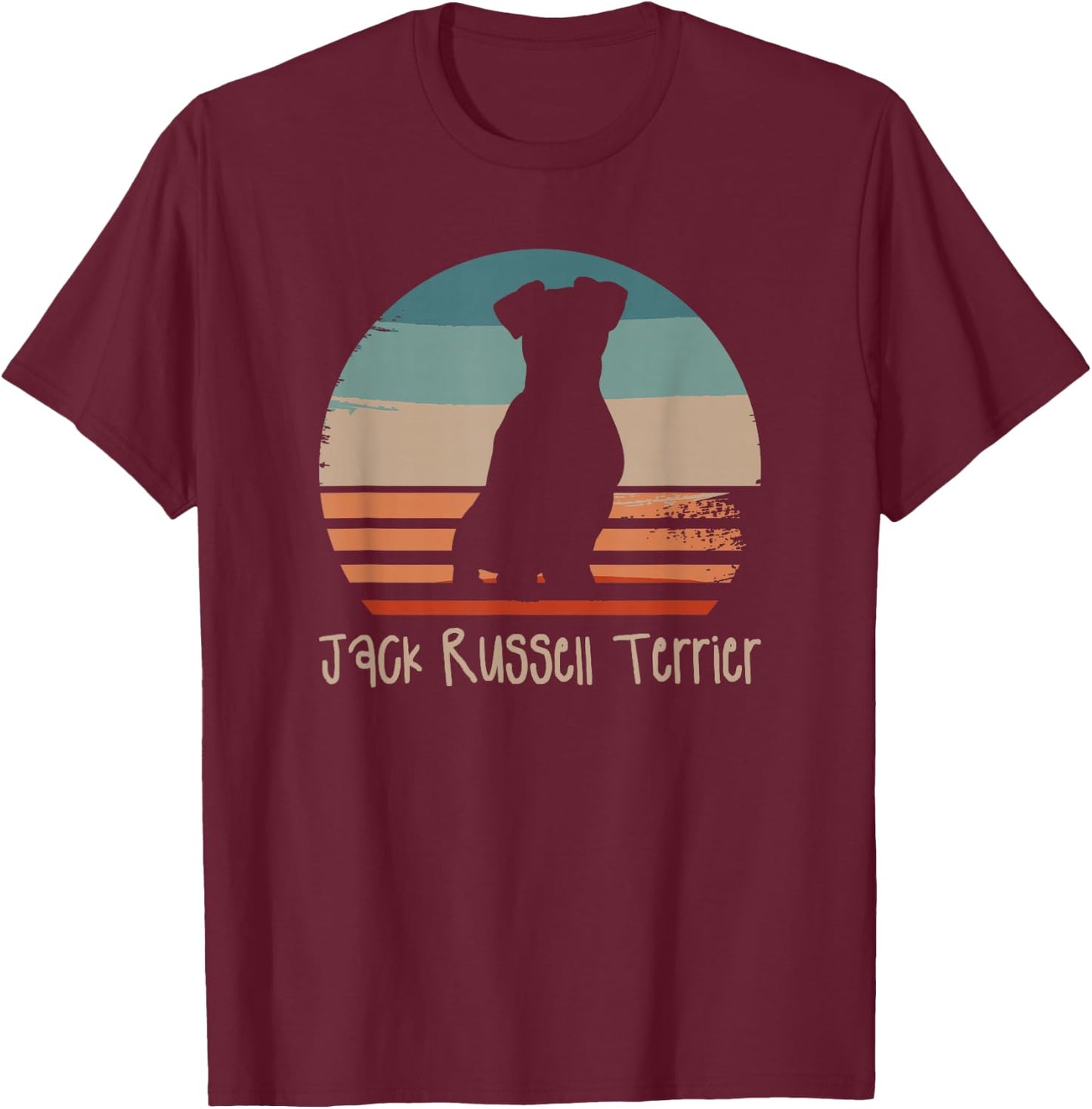Vintage Retro Jack Russell Terrier Dog Lover T-Shirt - T-Shirt | Maroon