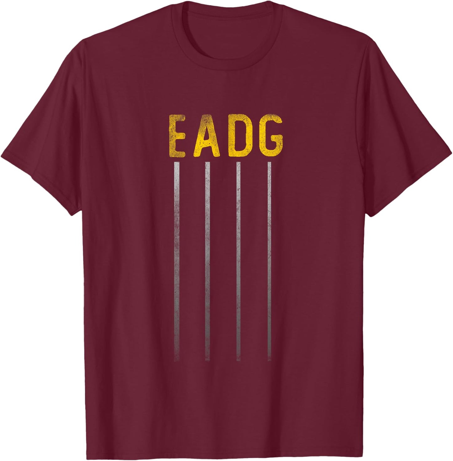 Bass Guitarist Player EADG 4 String Bassist Musical Notes , Black, S T-Shirt - T-Shirt | Maroon