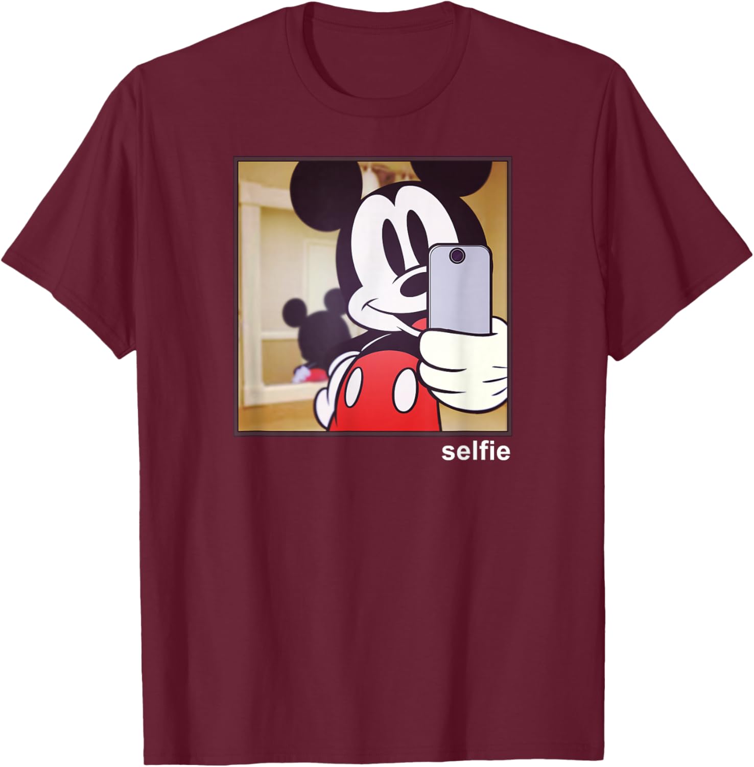 Disney - Mickey Mouse Selfie T-Shirt - T-Shirt | Maroon