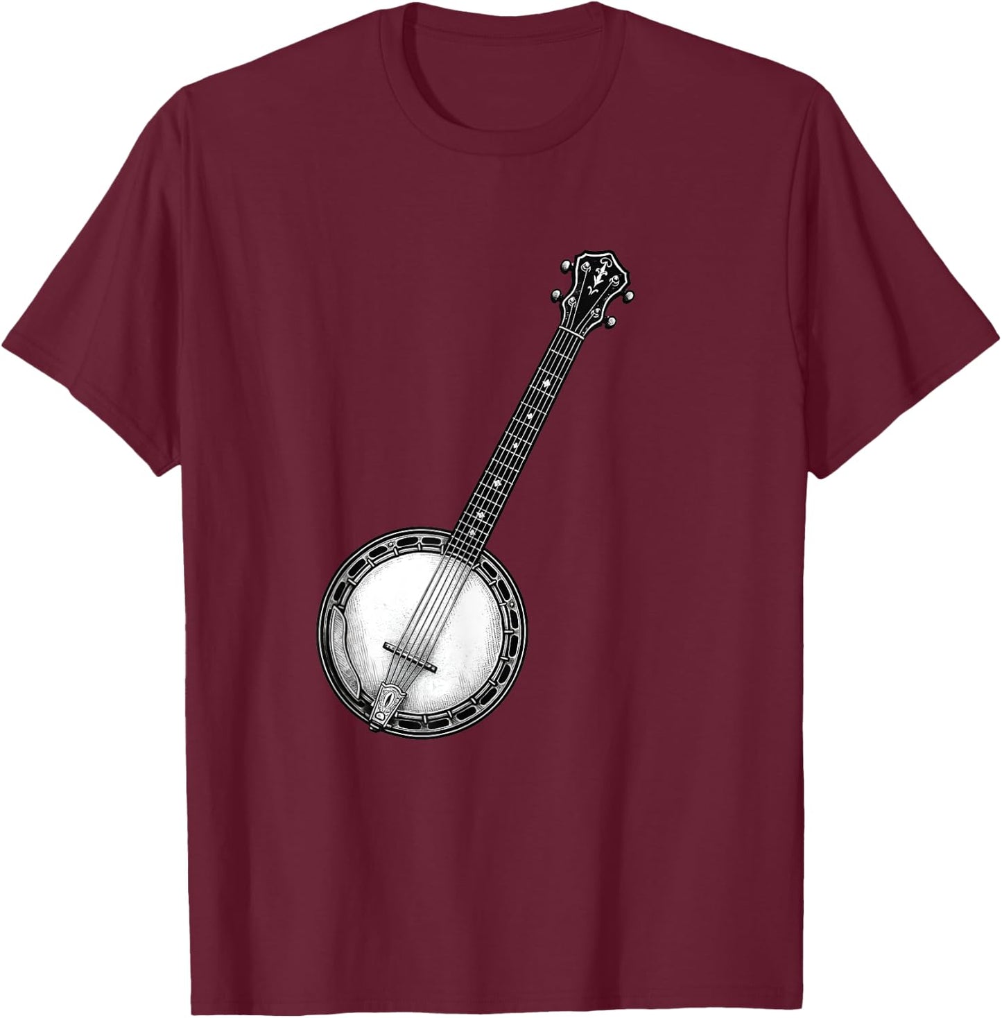 Banjo Shirt Motiv für Banjo Pieler T-Shirt - T-Shirt | Maroon