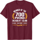 700 Pound Deadlift Club Strong Weightlifter Powerlifter Gym T-Shirt - T-Shirt | Maroon