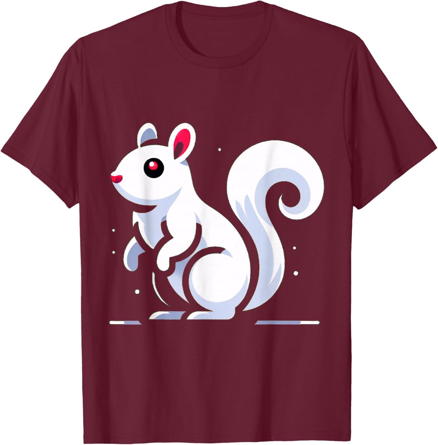 Albino Squirrel T-Shirt - T-Shirt | Maroon
