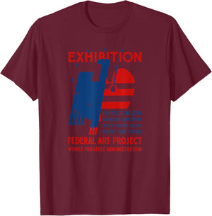 Federal Arts Project - Vintage WPA T-Shirt - T-Shirt | Maroon