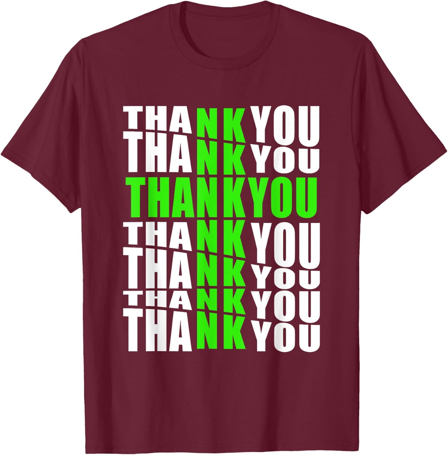 Thank You Written To Form Cross Jesus Gratitude Blessings T-Shirt - T-Shirt | Maroon