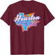 TX Hometown Classic 80s 90s Retro Souvenir Apparel Houston Texas Vintage Retro Throwback T-Shirt - T-Shirt | Maroon