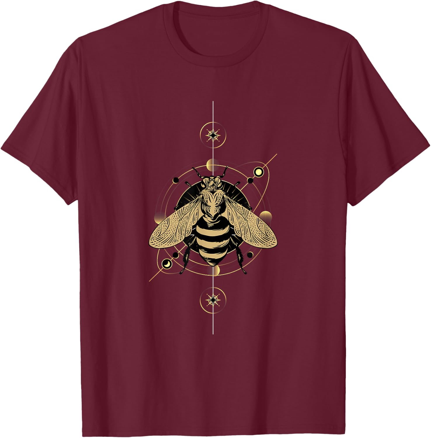 Beekeeper - Honeycomb Honey Bee Compass Beekeeping T-Shirt - T-Shirt | Maroon