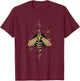 Beekeeper - Honeycomb Honey Bee Compass Beekeeping T-Shirt - T-Shirt | Maroon
