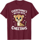 Cute Cheetah Lover Adults or Kids Boys Girls Cheetahs T-Shirt - T-Shirt | Maroon
