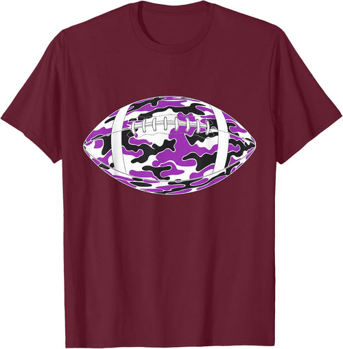 Purple Camouflage American Football