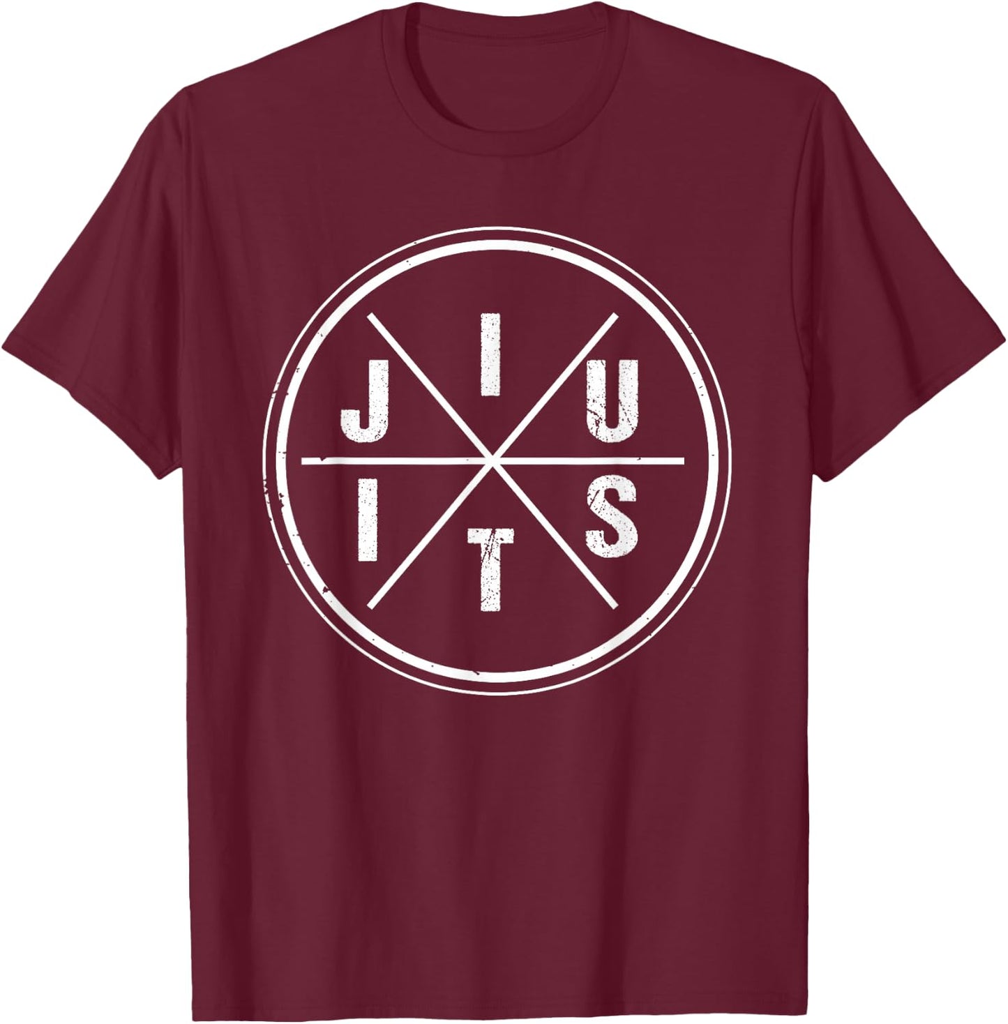 Jiu Jitsu Cool Combat Gracie BJJ MMA Brazilian Fighter Gift T-Shirt - T-Shirt | Maroon